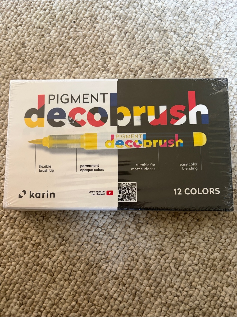 Karin Pigment Decobrush Marker Set – Yellow Accent (12 Colors)
